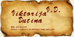 Viktorija Dutina vizit kartica
